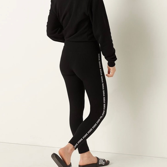 Pink black leggings - Picture 2 of 8